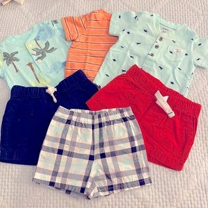 Carter’s T-shirts and Shorts Bundle/Excellent Condition/ 3 Months.